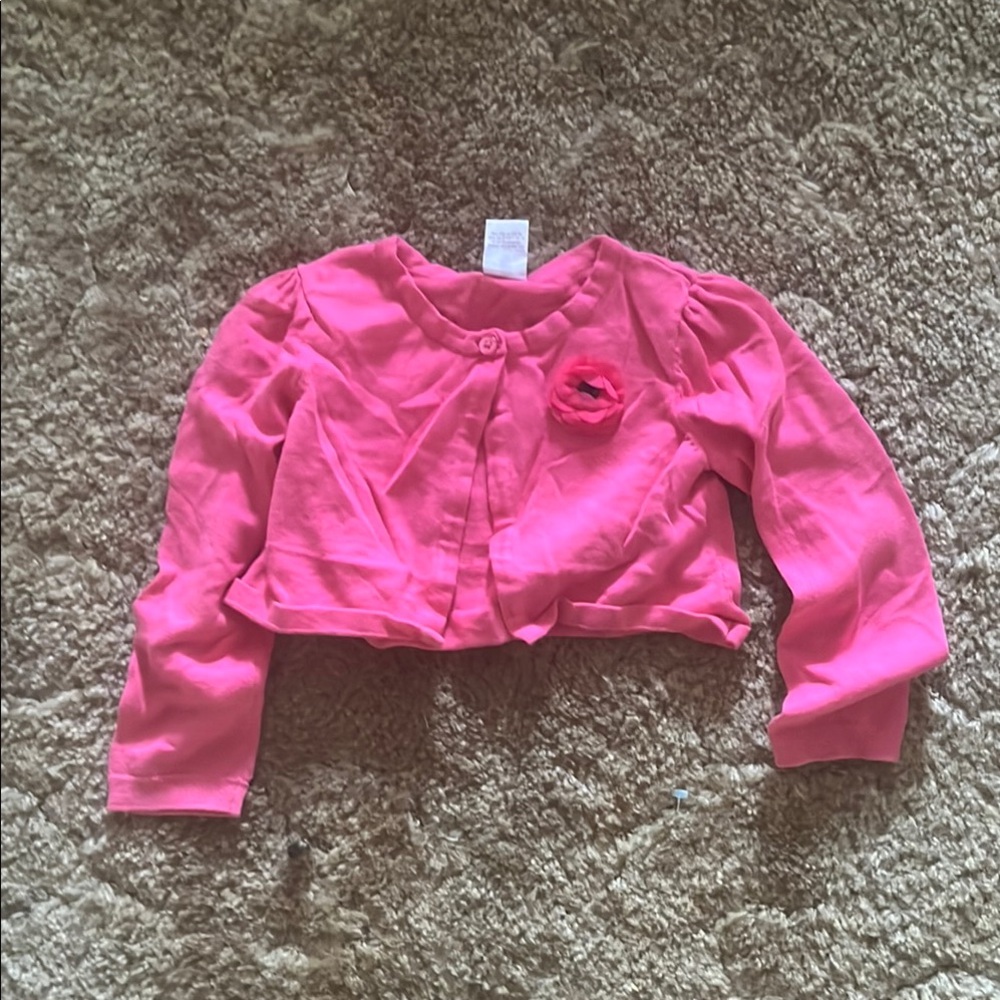 Gymboree Pink Kids Sweater with Flower Accent